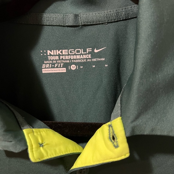 Nike Shirts Nike Performance Golf Polo Shirt Green With Lime Green